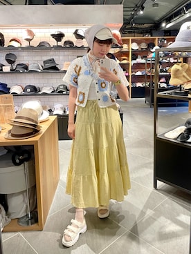 「アイテム（ヘアアクセサリー）」を使った、popuriさん（レディース・161cm・20代）の夏コーディネート