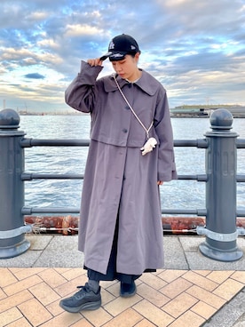 「アイテム（トレンチコート）」を使った、popuriさん（レディース・161cm）の秋コーディネート