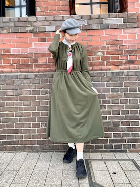 「アイテム（キャスケット）」を使った、popuriさん（レディース・161cm）の秋コーディネート