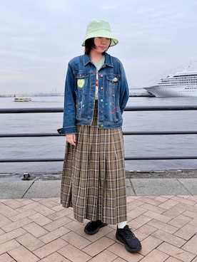 「Handmade（ハンドメイド）のアイテム」を使った、popuriさん（レディース・161cm）の夏コーディネート