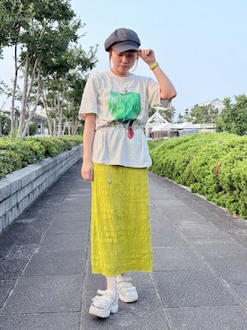 「Handmade（ハンドメイド）のアイテム」を使った、popuriさん（レディース・161cm）の夏コーディネート