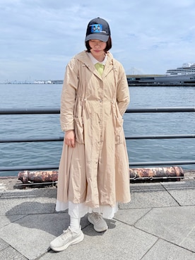 「OVERRIDE（オーバーライド）のアイテム」を使った、popuriさん（レディース・161cm）の春コーディネート