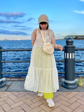 「アイテム（ボディバッグ/ウエストポーチ）」を使った、popuriさん（レディース・161cm）の秋コーディネート