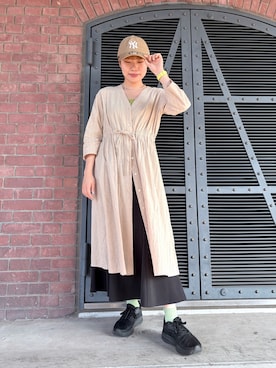 「earth music&ecology（アースミュージックアンドエコロジー）のアイテム（ワンピース/ドレス）」を使った、popuriさん（レディース・161cm）の夏コーディネート