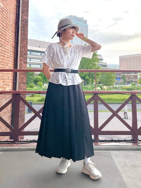 「Chapeau d' O（シャポードオー）のアイテム」を使った、popuriさん（レディース・161cm）の夏コーディネート