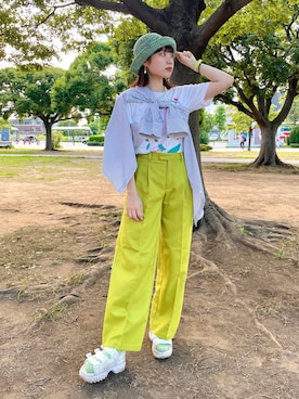「アイテム（パンツ）」を使った、popuriさん（レディース・161cm）の夏コーディネート