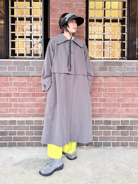 「アイテム（サンバイザー）」を使った、popuriさん（レディース・161cm）の春コーディネート