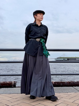 「arth（アース）のアイテム（帽子）」を使った、popuriさん（レディース・161cm）の秋コーディネート