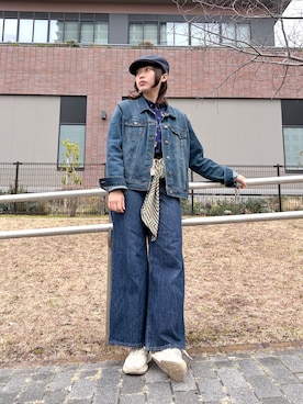 「arth（アース）のアイテム（帽子）」を使った、popuriさん（レディース・161cm）の冬コーディネート