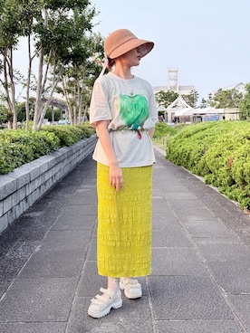 「Handmade（ハンドメイド）のアイテム」を使った、popuriさん（レディース・161cm）の夏コーディネート