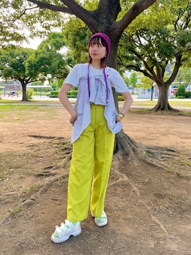「アイテム（ニットキャップ/ビーニー）」を使った、popuriさん（レディース・161cm）の夏コーディネート
