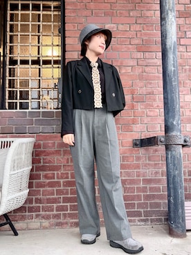 「Chapeau d' O（シャポードオー）のアイテム」を使った、popuriさん（レディース・161cm）の秋コーディネート