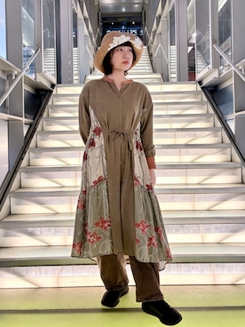 「Athena New York（アシーナニューヨーク）のAthena New York  Amanda / アシーナニューヨーク（ハット、ホワイト系）」を使った、popuriさん（レディース・161cm）の春コーディネート