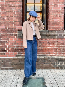 「アイテム（テーラードジャケット）」を使った、popuriさん（レディース・161cm・20代）の秋コーディネート