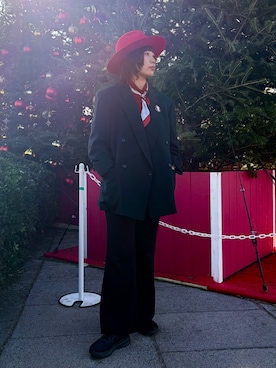 「アイテム（テーラードジャケット）」を使った、popuriさん（レディース・161cm）の冬コーディネート