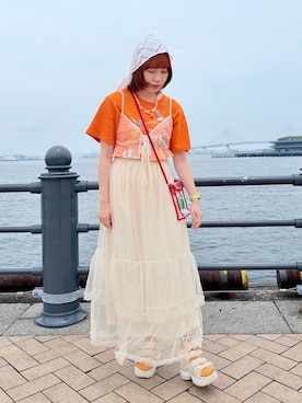 「classicalelf（クラシカルエルフ）のアイテム」を使った、popuriさん（レディース・161cm）の夏コーディネート