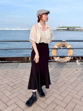 「archives（アルシーヴ）のアイテム」を使った、popuriさん（レディース・161cm）の夏コーディネート