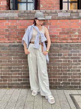 「アイテム（帽子）」を使った、popuriさん（レディース・161cm・20代）の夏コーディネート