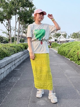 「Handmade（ハンドメイド）のアイテム」を使った、popuriさん（レディース・161cm）の夏コーディネート