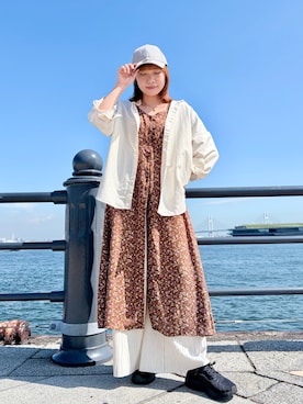 「coca（coca）（コカ）のアイテム（パンツ）」を使った、popuriさん（レディース・161cm）の秋コーディネート