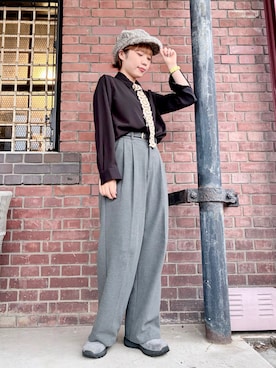 「Handmade（ハンドメイド）のアイテム」を使った、popuriさん（レディース・161cm）の秋コーディネート