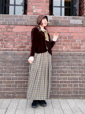 「RETRO GIRL（レトロガール）のアイテム」を使った、popuriさん（レディース・161cm）の春コーディネート