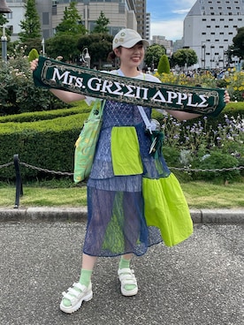 「HELLO.SANFRANCISCO（ハローサンフランシスコ）のアイテム」を使った、popuriさん（レディース・161cm）の夏コーディネート
