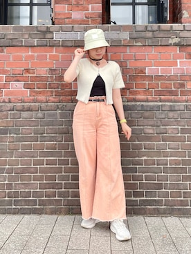 「archives（アルシーヴ）のアイテム」を使った、popuriさん（レディース・161cm）の夏コーディネート