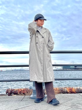 「アイテム（キャスケット）」を使った、popuriさん（レディース・161cm）の秋コーディネート