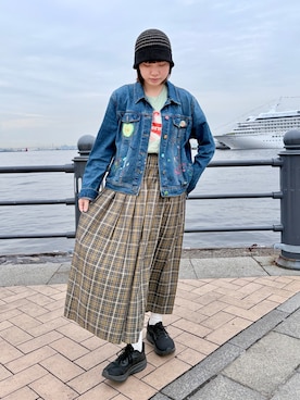「Handmade（ハンドメイド）のアイテム」を使った、popuriさん（レディース・161cm）の夏コーディネート