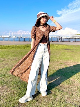 「GU（ジーユー）のアイテム」を使った、popuriさん（レディース・161cm）の夏コーディネート