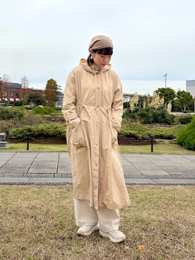 「カシミヤ」｜「アイテム（スラックス）」を使った、popuriさん（レディース・161cm）の秋コーディネート