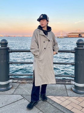 「アイテム（トレンチコート）」を使った、popuriさん（レディース・161cm）の秋コーディネート