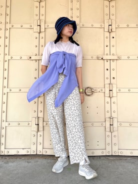 「フード」｜popuriさん（レディース・161cm）の夏コーディネート