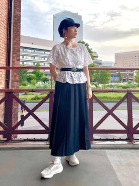 「Chapeau d' O（シャポードオー）のアイテム」を使った、popuriさん（レディース・161cm）の夏コーディネート