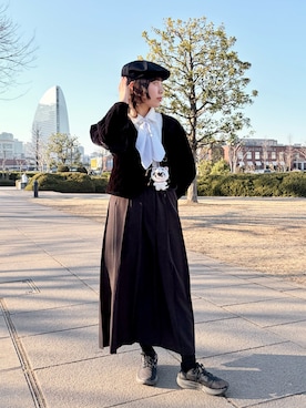 「KANGOL（カンゴール）のアイテム」を使った、popuriさん（レディース・161cm）の冬コーディネート