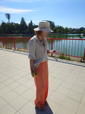 「Paul Smith（ポールスミス）のアイテム」を使った、ukogiさん（レディース・158cm）の夏コーディネート