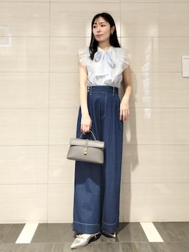 「イエベ春」｜「アイテム（グレー系）」を使った、miom1014さん（レディース・163cm）の夏コーディネート