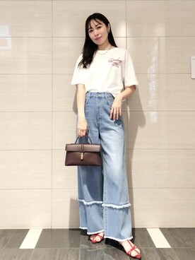 「Juze（ジュゼ）のアイテム（サンダル）」を使った、miom1014さん（レディース・163cm）の夏コーディネート