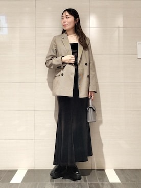 「アイテム（テーラードジャケット）」を使った、miom1014さん（レディース・163cm・30代）の秋コーディネート