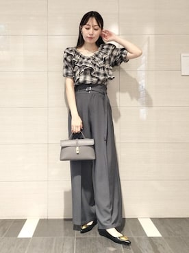 「アイテム（バレエシューズ）」を使った、miom1014さん（レディース・163cm・30代）の夏コーディネート