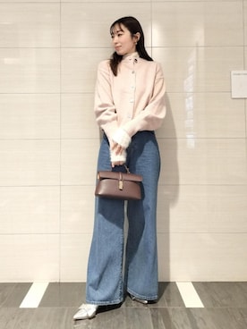 「VIS（ビス）の袖フェザーシアータートルニット（ニット/セーター）」を使った、miom1014さん（レディース・163cm）の秋コーディネート