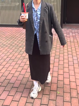 「NATURAL BEAUTY BASIC（ナチュラルビューティーベーシック）のアイテム（シャツ/ブラウス）」を使った、ぼさん（レディース・157cm）の秋コーディネート