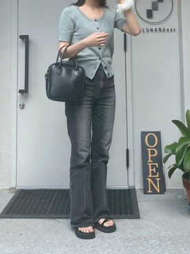 「アイテム（サンダル）」を使った、ぼさん（レディース・157cm）の夏コーディネート