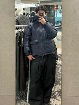 「アイテム（ダウンジャケット/コート）」を使った、阿部翔多さん（メンズ・177cm）の秋コーディネート