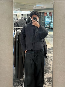 「アイテム（ダウンジャケット/コート）」を使った、阿部翔多さん（メンズ・177cm）の秋コーディネート