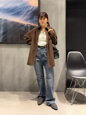 「COLONY 2139（コロニートゥーワンスリーナイン）のアイテム（Tシャツ/カットソー）」を使った、きゆさん（レディース・152cm）の秋コーディネート