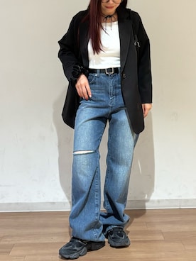 「COLONY 2139（コロニートゥーワンスリーナイン）のアイテム（Tシャツ/カットソー）」を使った、きゆさん（レディース・152cm）の秋コーディネート