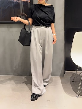 「アイテム（ローファー）」を使った、きゆさん（レディース・152cm）の夏コーディネート