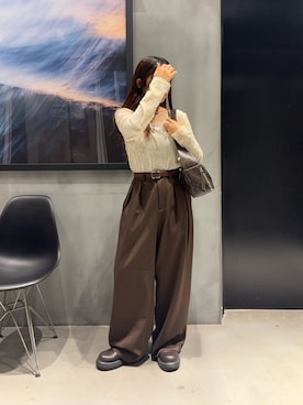 「COLONY 2139（コロニートゥーワンスリーナイン）のアイテム（Tシャツ/カットソー）」を使った、きゆさん（レディース・152cm）の秋コーディネート